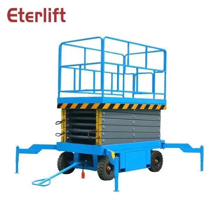 Movable Scissor Lift Platform For Aerial Working