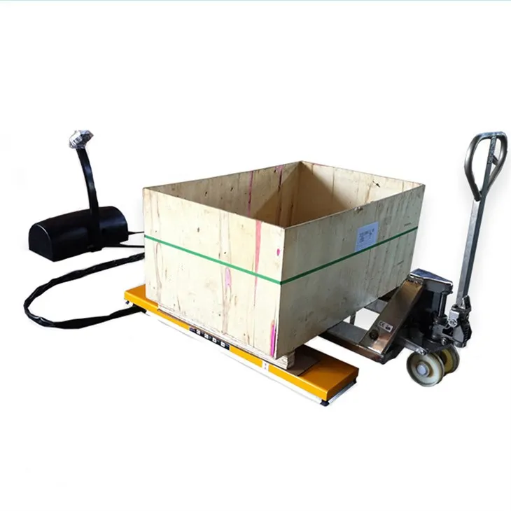 Mesa elevatória fixa em tesoura