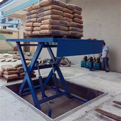 Plataforma elevatória tipo tesoura estacionária com capacidade de - 1500 lbs